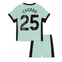 Chelsea Moises Caicedo #25 Tredje trøje Børn 2023-24 Kortærmet (+ Korte bukser)